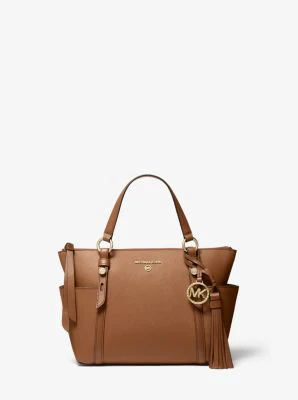 Sullivan Small Saffiano Leather Top-Zip Tote Bag - Image 7