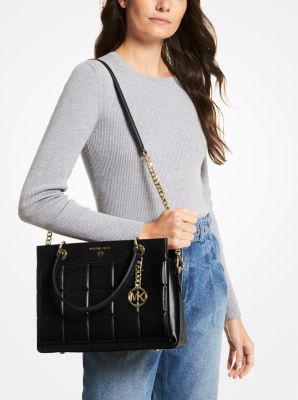 Susan Medium Quilted Leather Satchel - Image 12