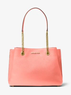 Teagan Large Pebbled Leather Shoulder Bag - Image 6