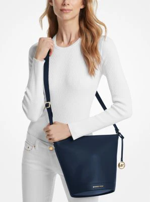 Townsend Medium Pebbled Leather Messenger Bag - Image 8