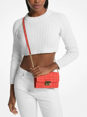 Tribeca Large Leather Convertible Crossbody Bag - Image 5