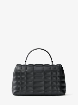 Tribeca Medium Quilted Leather Satchel - Image 4