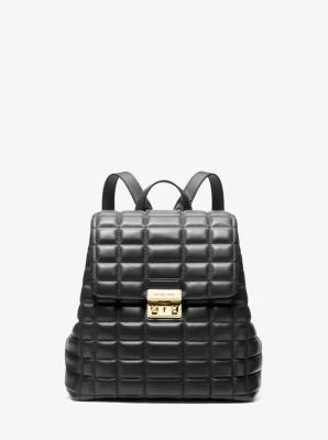 Tribeca Small Quilted Leather Backpack - Image 8