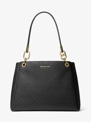 Trisha Large Logo Shoulder Bag - Image 14