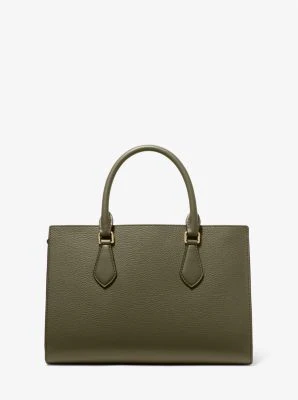 Valerie Medium Pebbled Leather Satchel - Image 10