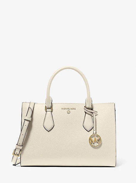 Valerie Medium Pebbled Leather Satchel - Image 11