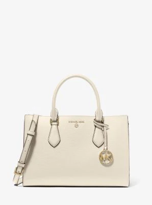 Valerie Medium Pebbled Leather Satchel - Image 12