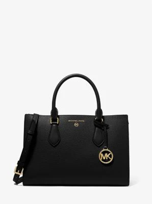 Valerie Medium Pebbled Leather Satchel - Image 17