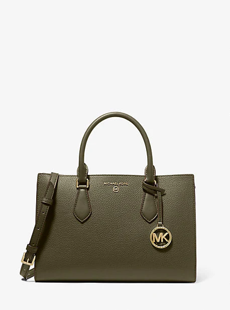 Valerie Medium Pebbled Leather Satchel - Image 6