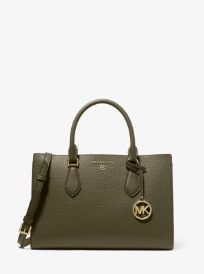 Valerie Medium Pebbled Leather Satchel - Image 7