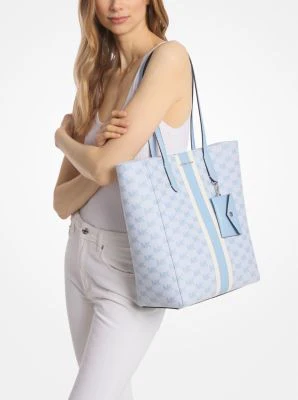 Vincent Large Logo Jacquard Tote Bag with Card Case - Image 13