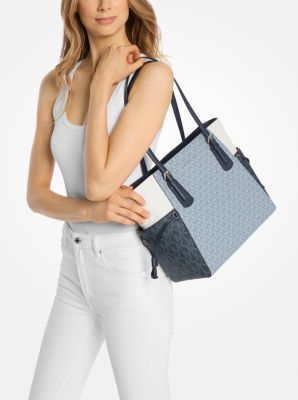 Voyager Large Color-Block Signature Logo Tote Bag - Image 13