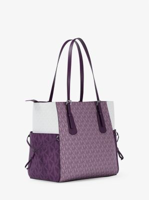 Voyager Large Color-Block Signature Logo Tote Bag - Image 19
