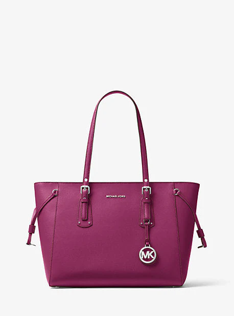 Voyager Medium Crossgrain Leather Tote Bag - Image 10