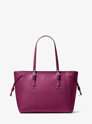Voyager Medium Crossgrain Leather Tote Bag - Image 14