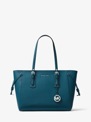 Voyager Medium Crossgrain Leather Tote Bag - Image 21