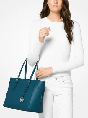 Voyager Medium Crossgrain Leather Tote Bag - Image 23
