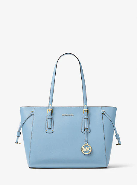Voyager Medium Crossgrain Leather Tote Bag - Image 25