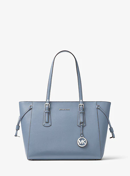 Voyager Medium Crossgrain Leather Tote Bag - Image 29