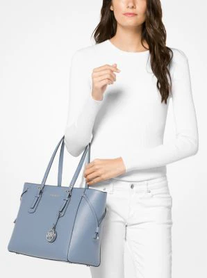 Voyager Medium Crossgrain Leather Tote Bag - Image 32