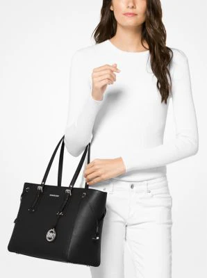 Voyager Medium Crossgrain Leather Tote Bag - Image 4