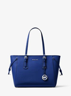 Voyager Medium Crossgrain Leather Tote Bag - Image 7