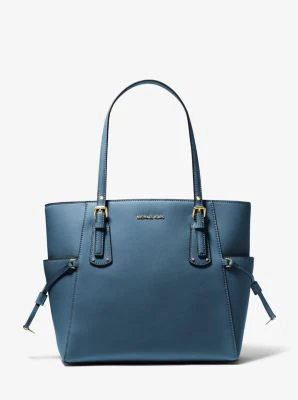 Voyager Small Saffiano Leather Tote Bag - Image 11