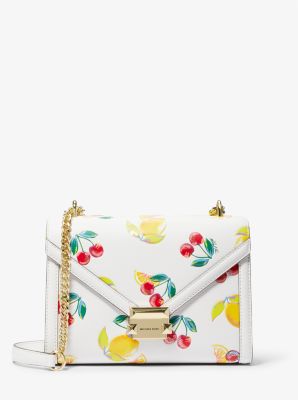 Whitney Medium Sequined Fruit Print Shoulder Bag - Image 2