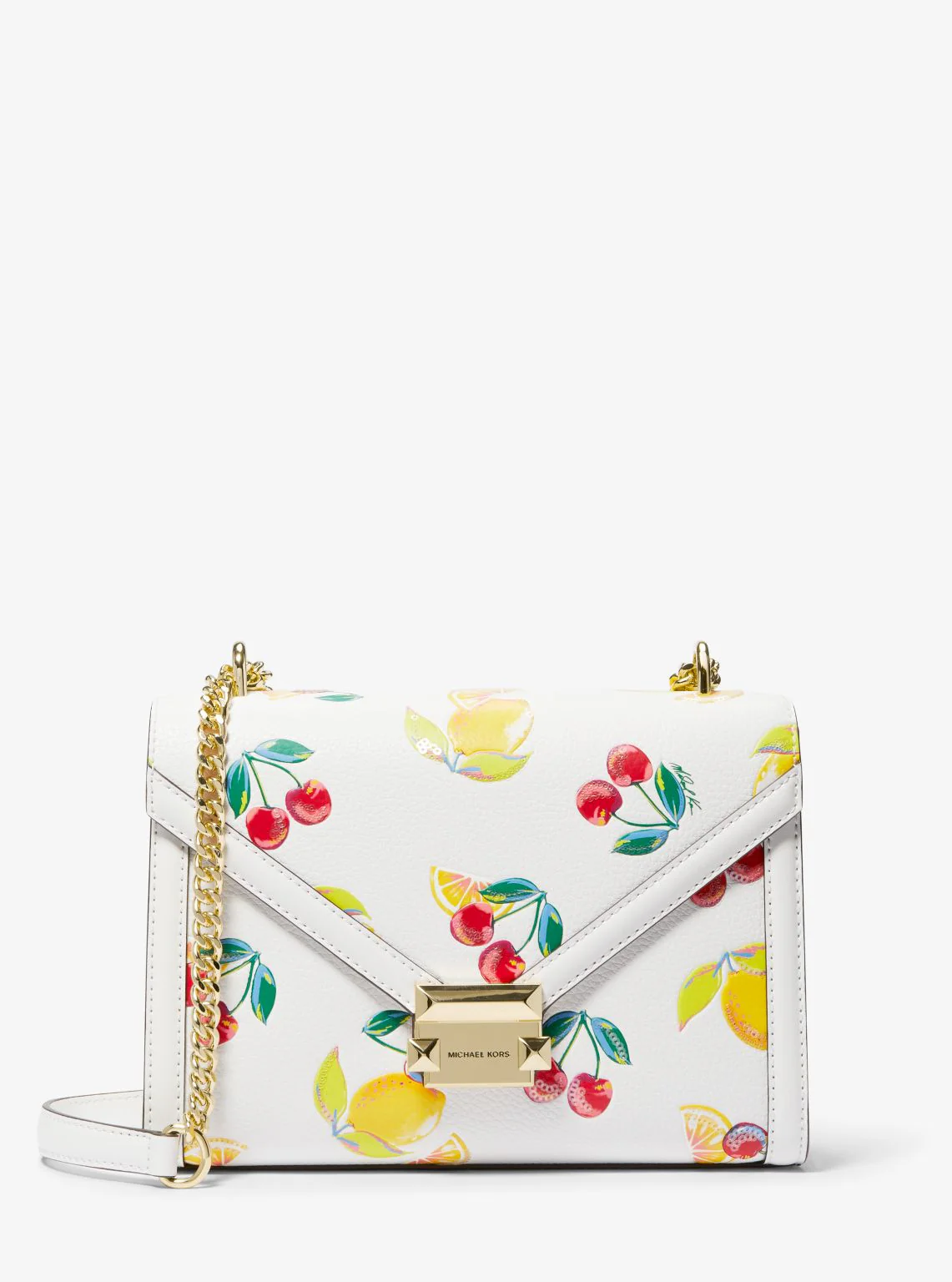 Whitney Medium Sequined Fruit Print Shoulder Bag - Image 5